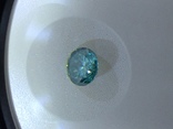 Зеленоголубой бриллиант 0.53ct, фото №2