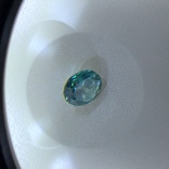 Зеленоголубой бриллиант 0.53ct, фото №5