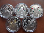 10  рублей 2008  Беларусь Святые-набор  5 шт. серебро~, фото №2