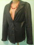 Натуральная кожа, куртка-пиджак с подстежкой, р.M-L, сост.нового, photo number 3