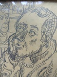 Ю.Коваленко "Мечтатель", бумага карандаш, 27,5*30см с рамой, фото №3
