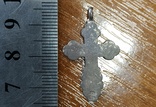 Царский серебряный крестик 84 проба с эмалями, фото №4