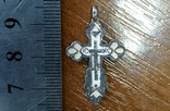 Царский серебряный крестик 84 проба с эмалями, фото №5