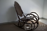 Старинное кресло-качалка JJ Kohn 1880-е годы, после полной реставрации, фото №3