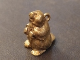 Барсук бронза брелок коллекционная миниатюра, фото №3