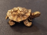 Черепаха большая бронза брелок коллекционная миниатюра, фото №5