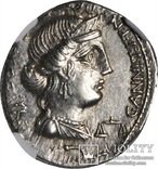 Республиканский денарий  C. Annius 82-81 г. до н.э., фото №2