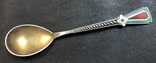 Серебряная ложечка 916 пробы с эмалями, фото №3