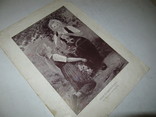 Литография 1902 г "Плетение венков" худ. A.Guillou., фото №6