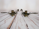 Старинные подносные подсвечники Жар-птица. Германия, фото №4