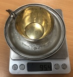 Серебряная кофейная чашечка с блюдцем 875 пробы - 95,4 грамм, фото №13