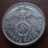 2 марки 1939   Германия  серебро   (М.7.26)~, фото №2