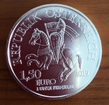 Леопольд V Рыцари Австрии Австрия СЕРЕБРО 2019 унция инвестиционная монета, фото №3