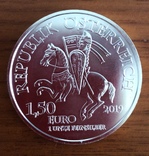 2019 1.5 ЕВРО АВСТРИЯ  ЛЕОПОЛЬД-5 одна унция серебро 9999 инвестиционная монета, фото №3