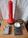 Два фонарика,один пластмассовый подводный фонарь, фото №2