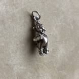 Винтажный серебряный кулон, поросёнок Disney, фото №2