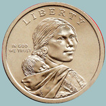 США 1 доллар 2019 года Американские индейцы в космической программе, двор P (K6704), фото №3