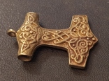 Викинг Тор Молот Руна коллекционная миниатюра бронза брелок кулон, фото №3