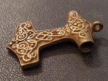 Викинг Тор Молот Руна коллекционная миниатюра бронза брелок кулон, фото №5