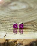 Сапфир розовый 3,2 карат и два бриллианта 0,03 (G-SI3), фото №2