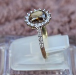 Золотое кольцо с Бриллиантами 1.55ct VS1,сертификат., фото №4