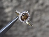 Золотое кольцо с Бриллиантами 1.55ct VS1,сертификат., фото №6