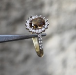 Золотое кольцо с Бриллиантами 1.55ct VS1,сертификат., фото №7