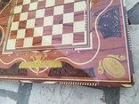 Доска для игры в шахматы и нарды росписная, фото №5
