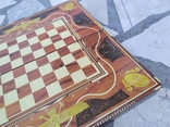 Доска для игры в шахматы и нарды росписная, фото №6
