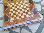 Доска для игры в шахматы и нарды росписная, фото №12