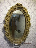 Настенное зеркало барокко дерево грунт 90 cm x 50 cm  винтаж, фото №3