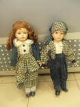 Фарфоровые куклы пара мальчик с девочкой, фото №7