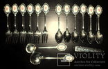 Десертный набор Rostfrei серебрение, фарфоровые накладки Германия, фото №8