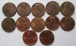 1 цент США (81,83,84,90,94(2),96,00,01,03,10,13)., фото №3