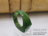 Перстень печатка из насыщенно зеленого Нефрита, фото №6