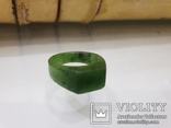 Перстень печатка из насыщенно зеленого Нефрита, фото №2