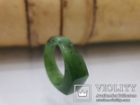 Перстень печатка из насыщенно зеленого Нефрита, фото №5