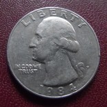 25 центов 1984  D  США  (8.2.35)  ~, фото №2