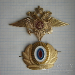 Милиция Россия РФ 1999-2013 на фуражку: орел на тулью, венец на околиш, фото №3
