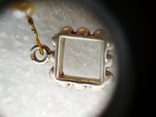 Ожерелье жемчуг стекло серебро 925, фото №5