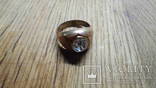 Солдатский медный перстень с камнем Германия, фото №2