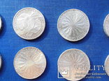Полная коллекция памятных серебряных монет Олимпиада 1972 в Мюнхене. 10 Марок 20 шт, фото №9
