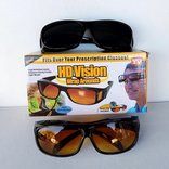 Очки антиблик, антифары для водителей HD vision Glasses 2в1, photo number 6