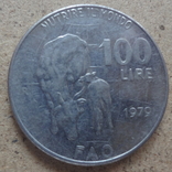 100  лир 1979  Италия (О.6.4)~, фото №2