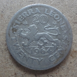 20  центов 1964  Сьерра-Леоне (О.6.12)~, фото №2
