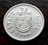 1 рупия Португальская Индия 1935 серебро, фото №2