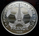 10 динаров Андорра 1998 состояние proof серебро, фото №2