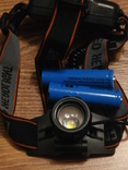 Аккумуляторный налобный фонарь BL-T100 USB Питание аккумулятор 18650 2шт, фото №3