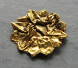 Золотая накладка с крепежными элементами ( усиками )., фото №6