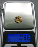 Золотая накладка с крепежными элементами ( усиками )., фото №8